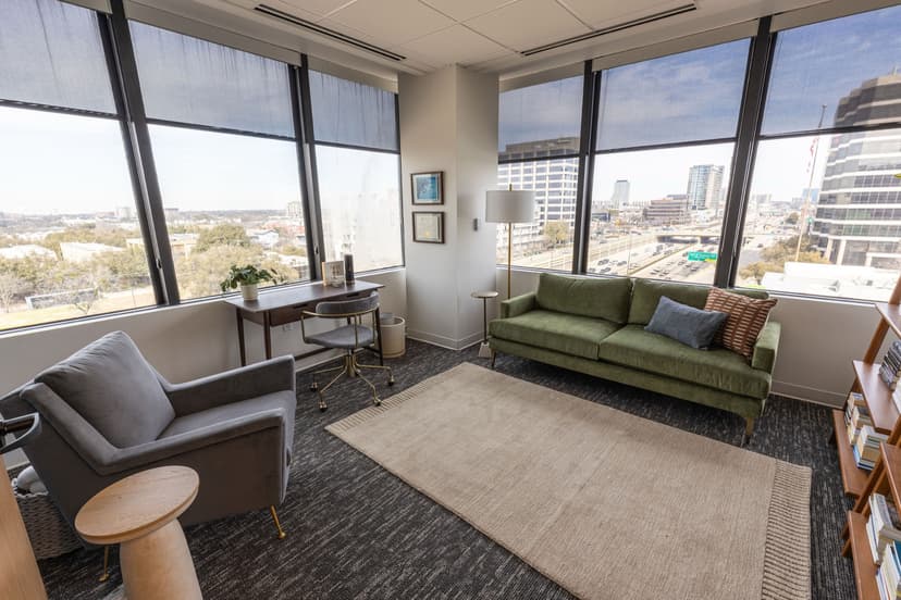 Uptown Dallas office with city view