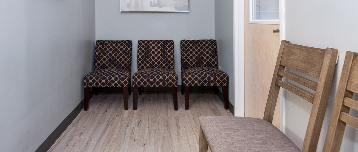 Lobby area of shared office space